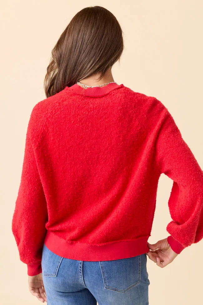 Kristy Red Boucle Sweater sold by Pink Lily product image thumbnail 5