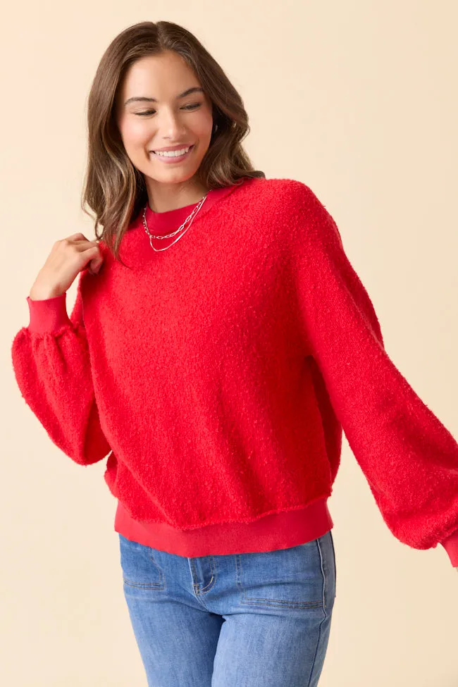 Kristy Red Boucle Sweater sold by Pink Lily product image thumbnail 3