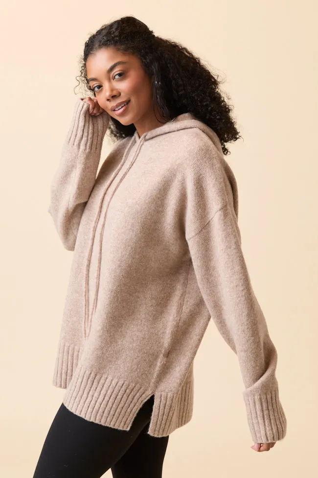 Etta Heathered Oat Hooded Sweater sold by Pink Lily product image thumbnail 3
