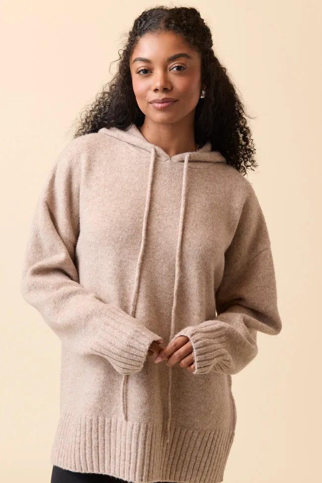 Etta Heathered Oat Hooded Sweater sold by Pink Lily product image thumbnail 5