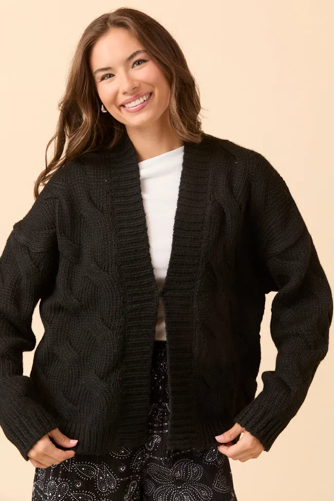 Poppy Black Cable Knit Cardigan sold by Pink Lily product image thumbnail 3