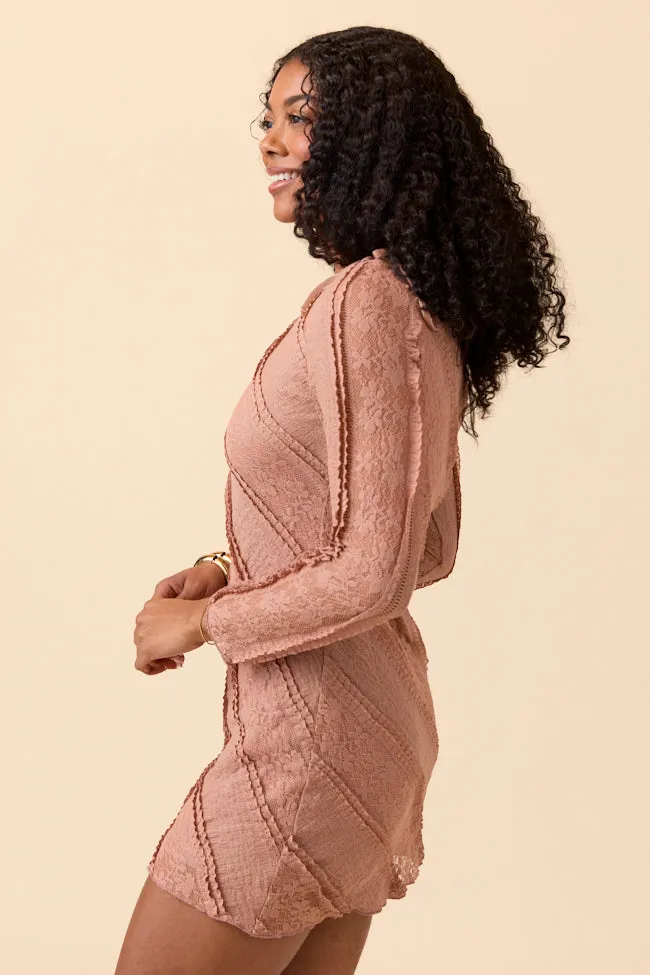 Tamia Rust Lace Mini Dress sold by Pink Lily product image thumbnail 3