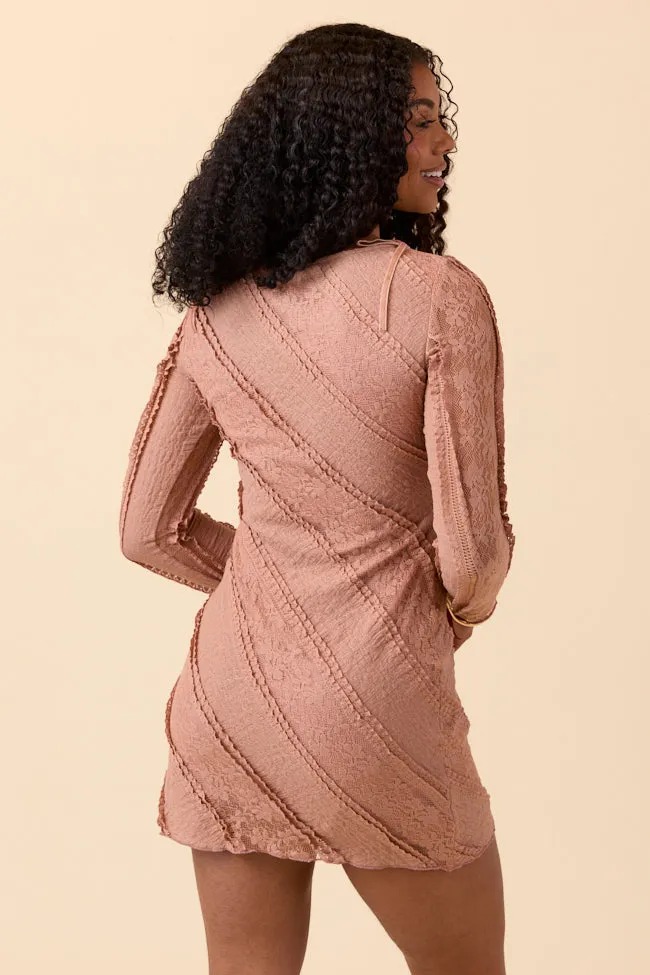 Tamia Rust Lace Mini Dress sold by Pink Lily product image thumbnail 4