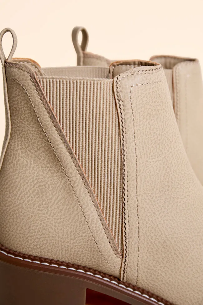 Paula Side Gore Beige Booties sold by Pink Lily product image thumbnail 5