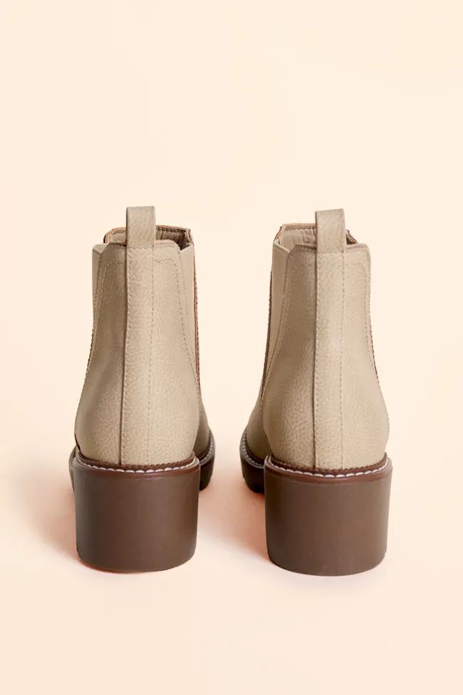 Paula Side Gore Beige Booties sold by Pink Lily product image thumbnail 4