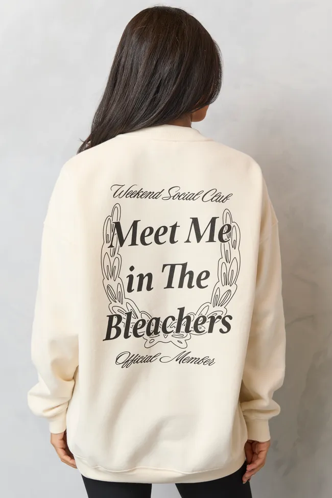 Meet Me In The Bleachers Football Cream Sweatshirt sold by Pink Lily product image thumbnail 2