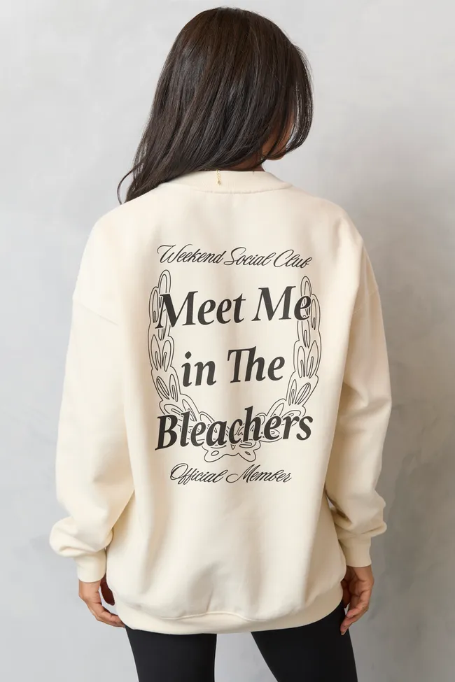 Meet Me In The Bleachers Basketball Cream Sweatshirt sold by Pink Lily product image thumbnail 2