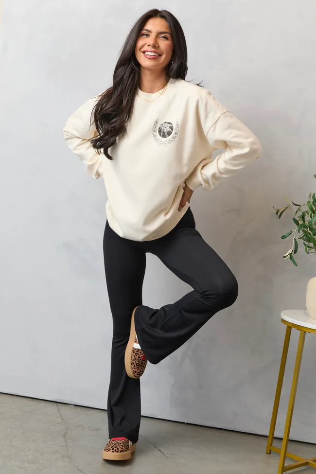 Meet Me In The Bleachers Basketball Cream Sweatshirt sold by Pink Lily product image thumbnail 4
