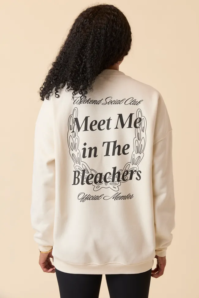Meet Me In The Bleachers Baseball Cream Sweatshirt sold by Pink Lily product image thumbnail 2