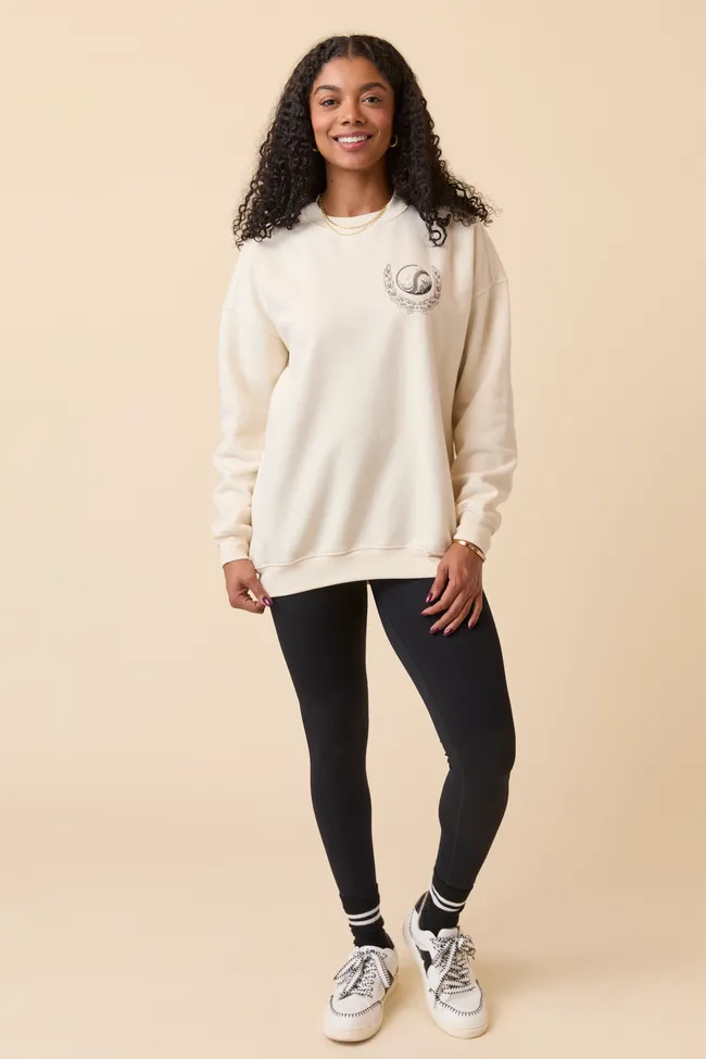 Meet Me In The Bleachers Baseball Cream Sweatshirt sold by Pink Lily product image thumbnail 3