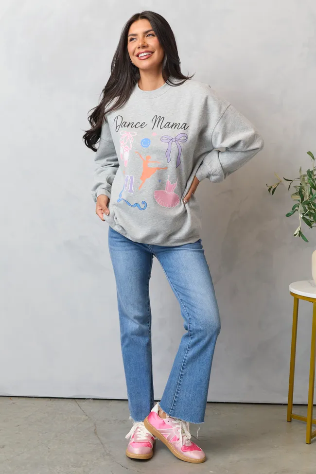 Dance Mama Icons Light Grey Graphic Sweatshirt sold by Pink Lily product image thumbnail 4