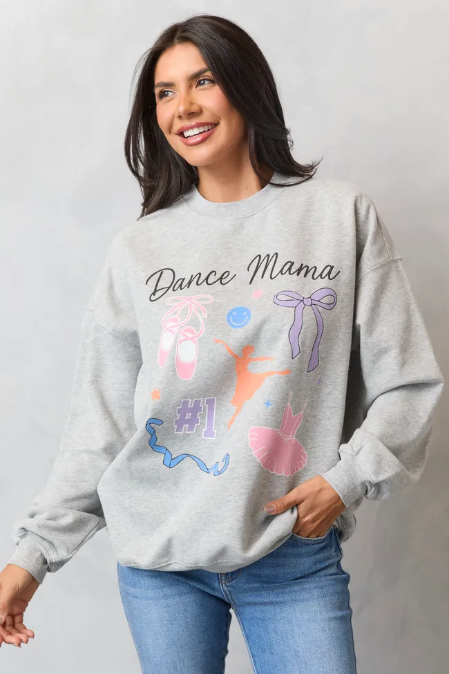 Dance Mama Icons Light Grey Graphic Sweatshirt sold by Pink Lily