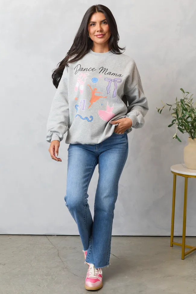 Dance Mama Icons Light Grey Graphic Sweatshirt sold by Pink Lily product image thumbnail 3