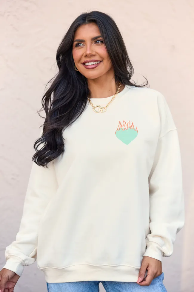 Show Business Cream Graphic Sweatshirt sold by Pink Lily product image thumbnail 2