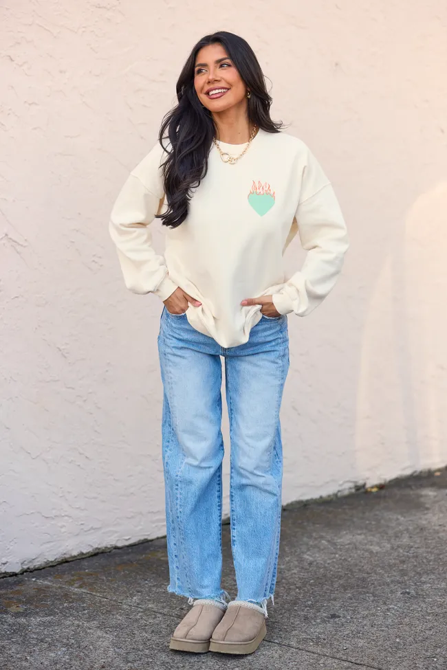 Show Business Cream Graphic Sweatshirt sold by Pink Lily product image thumbnail 4