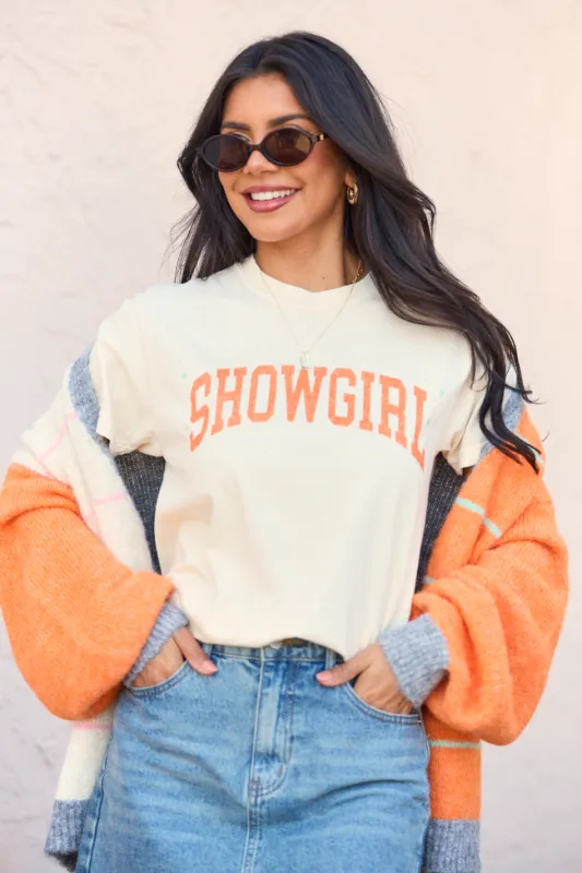 Showgirl Ivory Graphic Tee SALE sold by Pink Lily