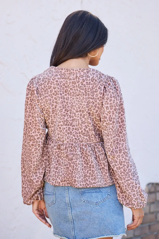 Talyn Pink Leopard Velvet Tie Front Top FINAL SALE sold by Pink Lily product image thumbnail 5