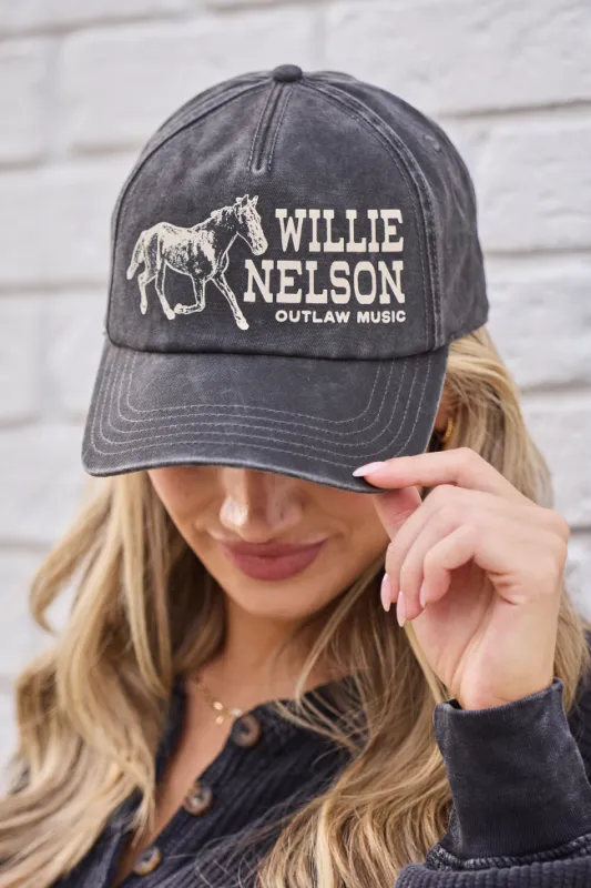 Willie Nelson Outlaw Music Trucker Hat sold by Pink Lily