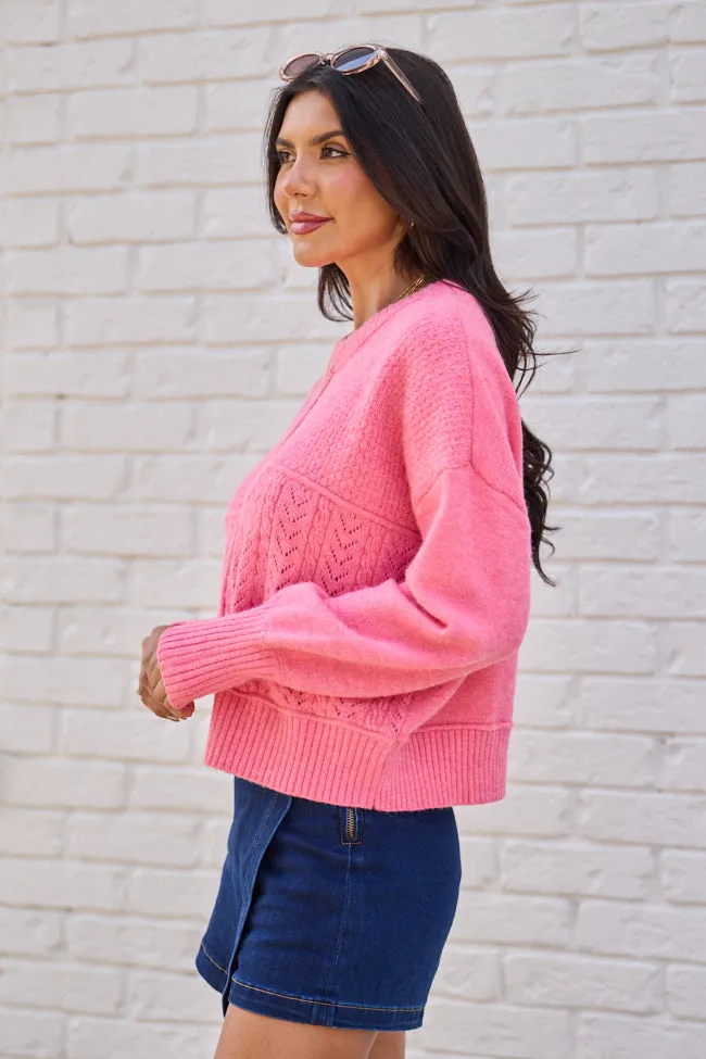 Mae Pink Multi-Knit Sweater sold by Pink Lily product image thumbnail 3