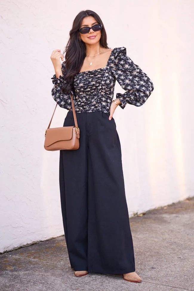 Rio Black Wide Leg Trousers sold by Pink Lily product image thumbnail 2