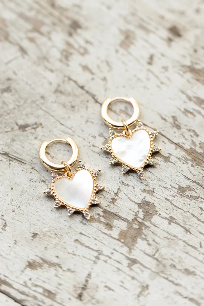Ella Rose Gold Heart Earrings FINAL SALE sold by Pink Lily