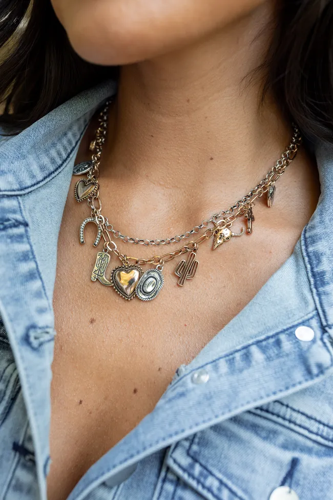 Rylin Western Charm Necklace sold by Pink Lily