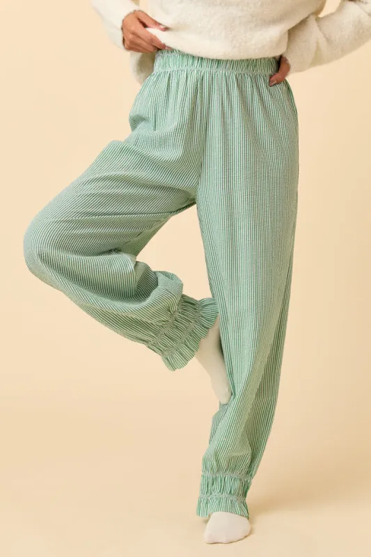 Veda Green Striped Pajama Pants SALE sold by Pink Lily