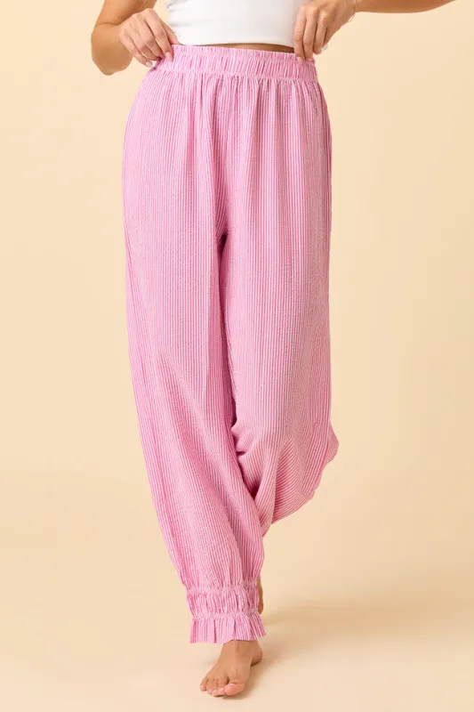 Veda Pink Striped Pajama Pants SALE sold by Pink Lily