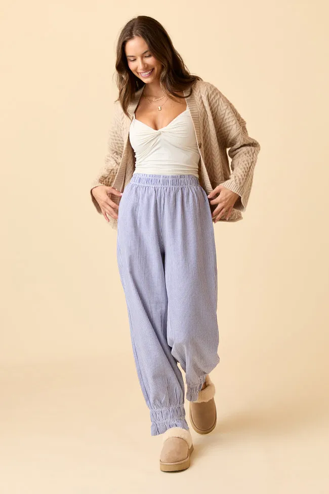Veda Navy Striped Pajama Pants sold by Pink Lily product image thumbnail 2