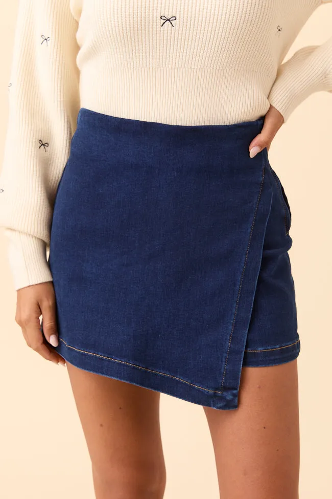 My Favorite Dark Wash Denim Skort sold by Pink Lily product image thumbnail 5