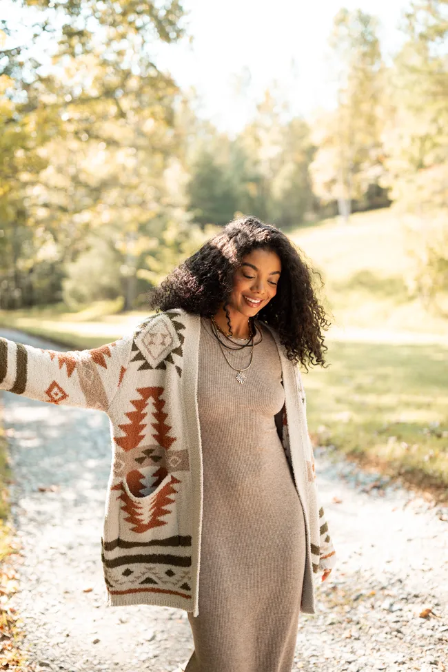 Elvis Southwestern Print Cozy Cardigan sold by Pink Lily product image thumbnail 3