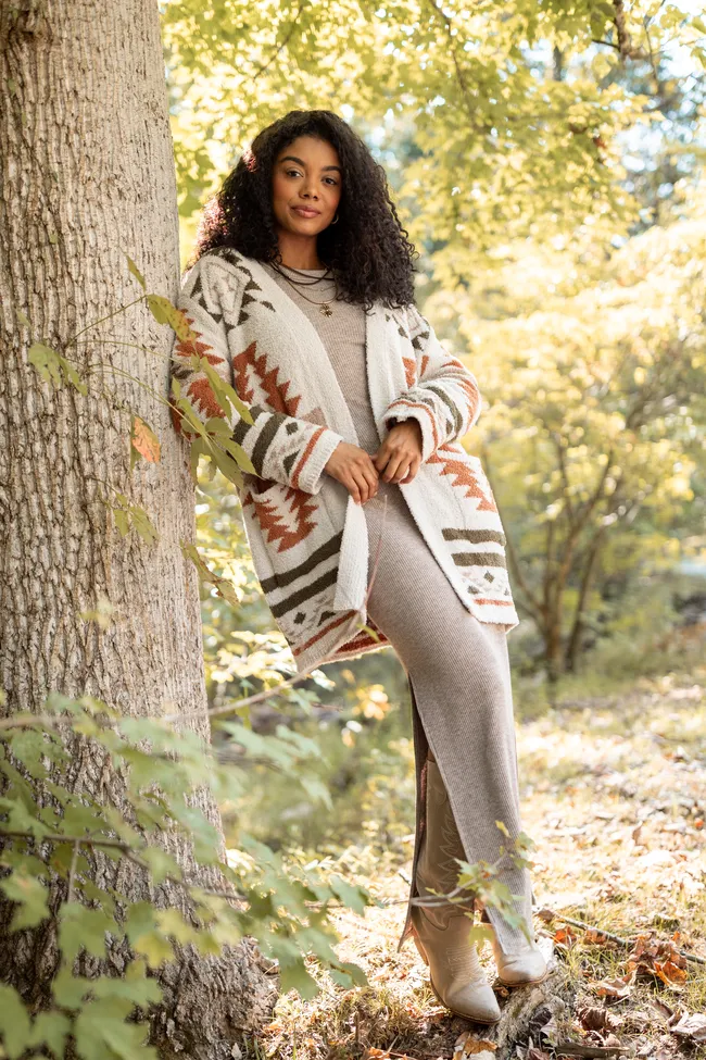 Elvis Southwestern Print Cozy Cardigan sold by Pink Lily product image thumbnail 2