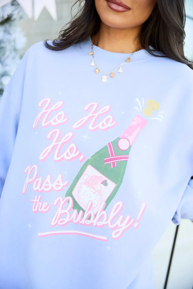 Pass The Bubbly Periwinkle Graphic Sweatshirt sold by Pink Lily product image thumbnail 2