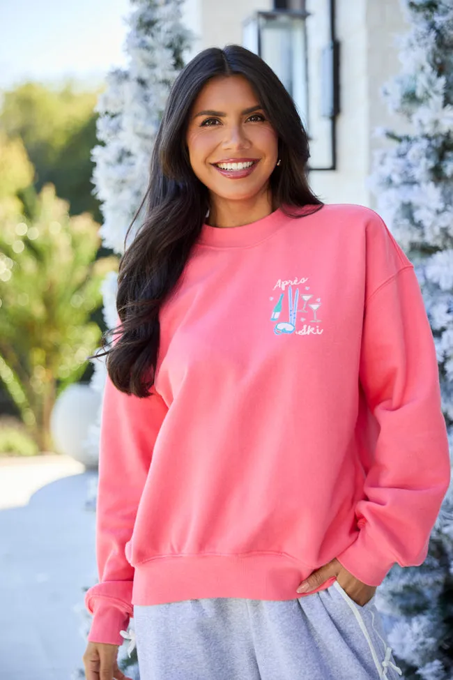 Apres Ski Light Red Graphic Sweatshirt SALE sold by Pink Lily product image thumbnail 2