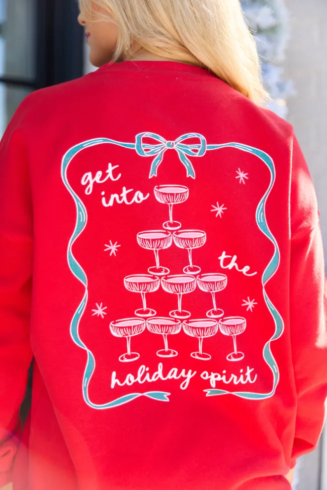 Holiday Spirit Red Graphic Sweatshirt sold by Pink Lily product image thumbnail 4
