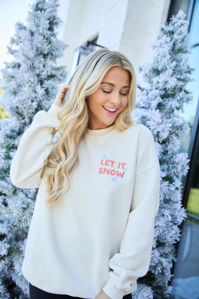 Let It Snow Ski Cream Graphic Sweatshirt sold by Pink Lily product image thumbnail 2