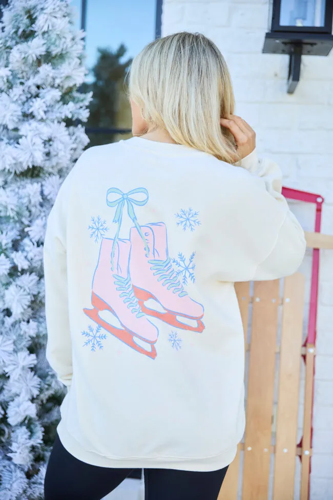 Let It Snow Ski Cream Graphic Sweatshirt sold by Pink Lily product image thumbnail 5