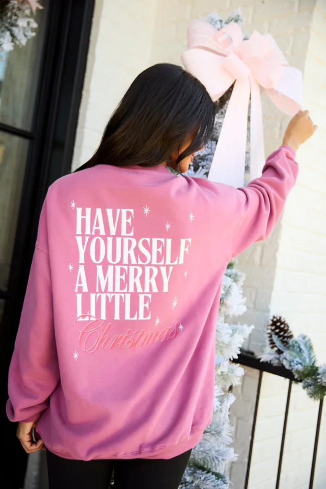 Have Yourself A Merry Little Christmas Rose Graphic Sweatshirt sold by Pink Lily product image thumbnail 2