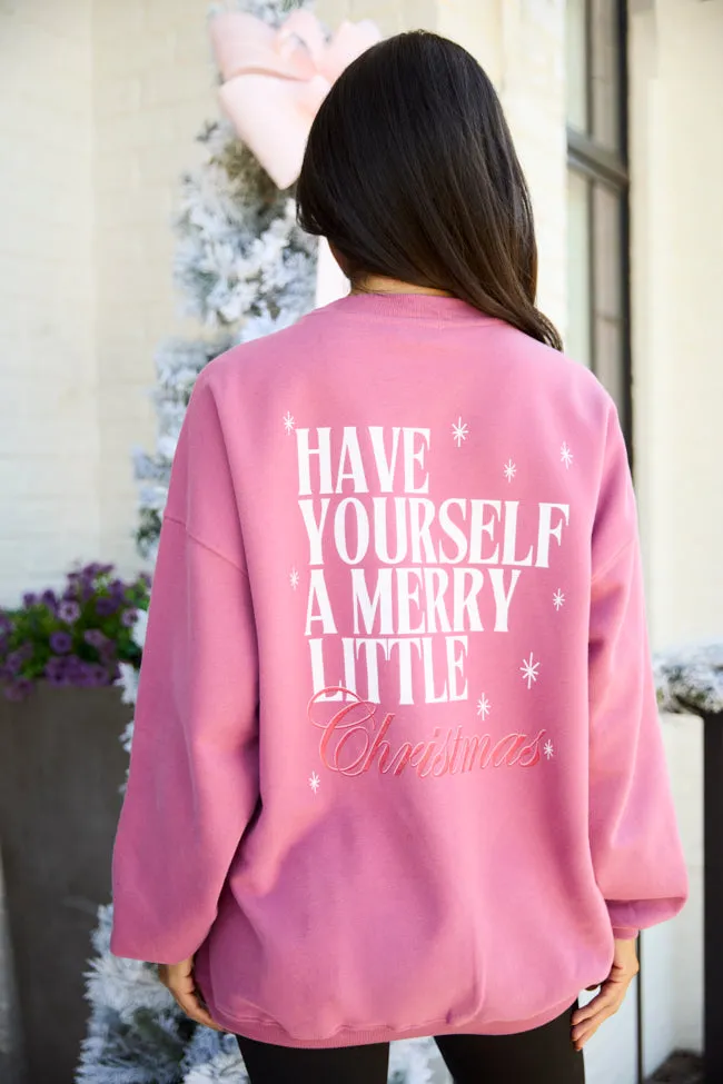 Have Yourself A Merry Little Christmas Rose Graphic Sweatshirt sold by Pink Lily product image thumbnail 5