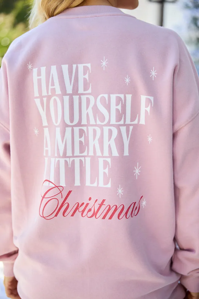 Have Yourself A Merry Little Christmas Mauve Graphic Sweatshirt SALE sold by Pink Lily product image thumbnail 2
