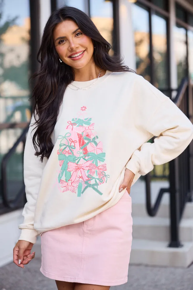 Bow Tree Cream Graphic Sweatshirt sold by Pink Lily product image thumbnail 5