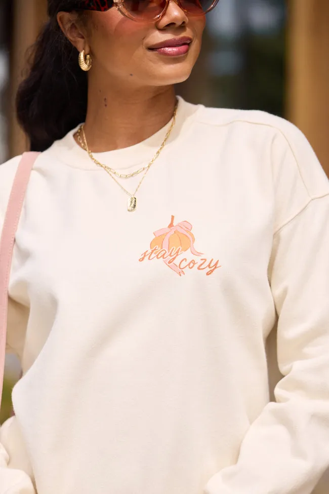 Cozy Season Cream Graphic Sweatshirt sold by Pink Lily product image thumbnail 3