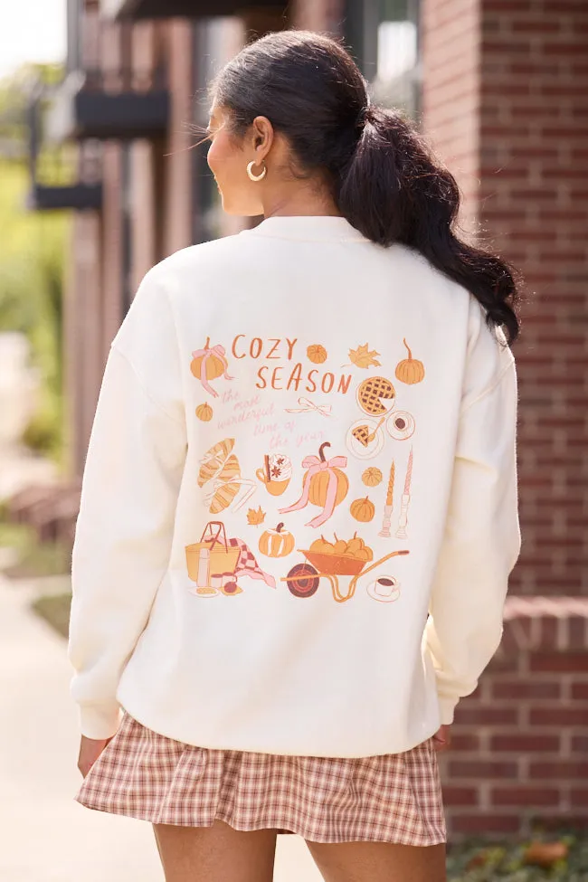 Cozy Season Cream Graphic Sweatshirt sold by Pink Lily