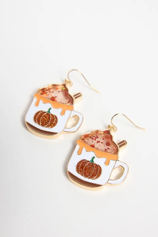 Pumpkin Spice Latte Earrings FINAL SALE sold by Pink Lily product image thumbnail 3