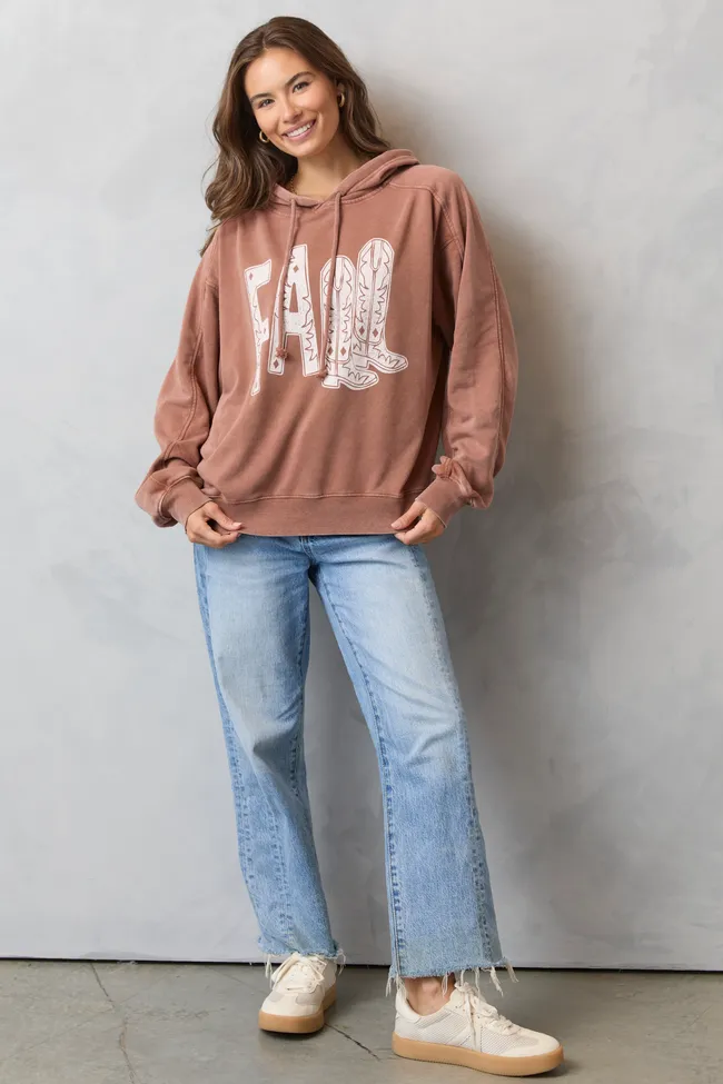 Fall Chestnut Oversized Graphic Hoodie sold by Pink Lily product image thumbnail 3