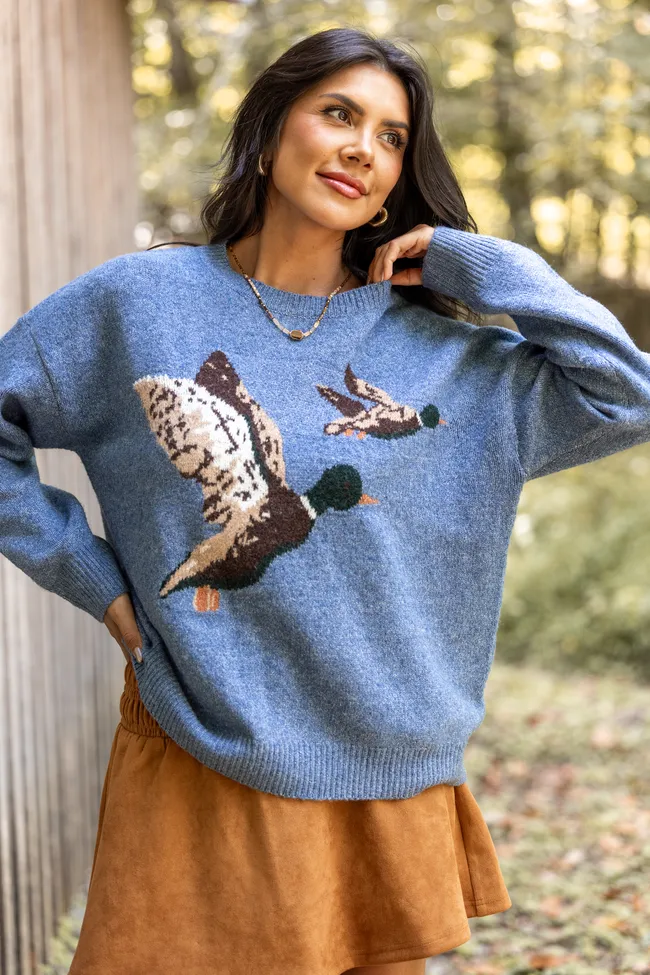 Josie Blue Duck Crewneck Sweater SALE sold by Pink Lily product image thumbnail 2
