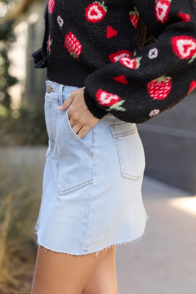 My Favorite Light Wash Pocket Detail Skirt sold by Pink Lily product image thumbnail 3