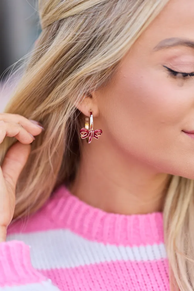 Sonnett Bow Hoop Earrings sold by Pink Lily product image thumbnail 2