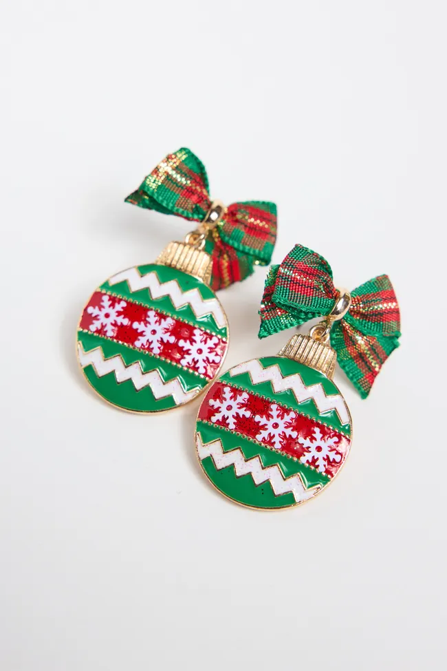 Summit Green Ornament Earrings SALE sold by Pink Lily