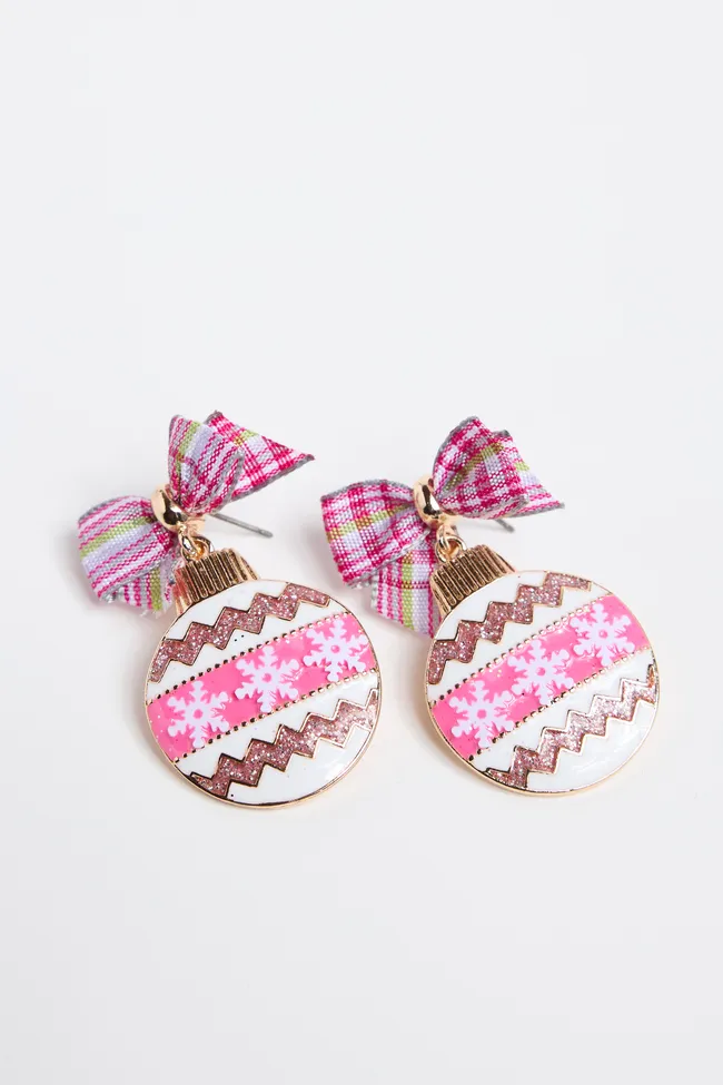 Summit Pink Ornament Earrings sold by Pink Lily